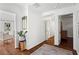 Bright entryway featuring hardwood floors and views into the living area and hallways at 756 Ormewood Se Ave, Atlanta, GA 30312