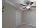 Bedroom showcasing a ceiling fan, neutral paint, and clean, neutral flooring at 2340 Bexford Vw, Cumming, GA 30041