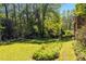 Serene backyard with green grass and mature trees, perfect for outdoor activities and relaxation at 2927 Ponderosa Cir, Decatur, GA 30033