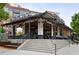 Outdoor patio dining area for popular restaurant, with architectural details and shaded seating at 913 Spencer Ave, Atlanta, GA 30318