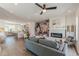 Spacious living room with fireplace flows into open kitchen, great for entertaining at 1300 Memorial Se Dr # 12, Atlanta, GA 30317