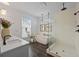 Bright bathroom with a modern shower, free standing tub, and stylish fixtures at 1004 Baldwin Dr, Milton, GA 30009
