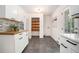 Bright, functional pantry with open shelving, ample counter space, and access to outdoor entry at 3200 Rehoboth Dr, Decatur, GA 30033