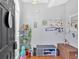Cozy foyer with bench seating, shoe storage, and cheerful decor at 111 Amberwood Ln, Euharlee, GA 30145