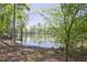 Scenic lake view with mature trees and natural landscape, perfect for enjoying the outdoors and peaceful surroundings at 2331 Kinsale Nw Pt, Kennesaw, GA 30152