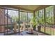 Relaxing screened-in porch offering a tranquil view of the lush backyard and mature trees at 2331 Kinsale Nw Pt, Kennesaw, GA 30152