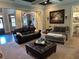 Elegant living room featuring rich wood floors, comfortable seating and great flow at 187 Slate Dr, Buford, GA 30518