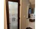 Frosted pantry door with decorative design provides a charming accent at 187 Slate Dr, Buford, GA 30518