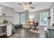 Bright room with hardwood floors and plenty of space for creativity and work at 4095 Fastnet Ln, Duluth, GA 30096