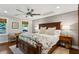 Spacious main bedroom with a large bed, two windows, and wood floors; a peaceful retreat at 4505 Glengary Ne Dr, Atlanta, GA 30342