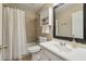 Bathroom featuring a tub and shower combination, a vanity with storage, and tile flooring at 5400 Roswell Rd # H5, Atlanta, GA 30342