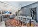 Finished basement dining room and wet bar area with modern decor and great layout at 716 Crimson Morning Vw, Canton, GA 30114