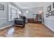 Well-lit home office with hardwood floors and ample storage space at 716 Crimson Morning Vw, Canton, GA 30114