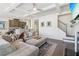 Inviting living room with coffered ceiling, plush sofa, and modern decor at 815 Regal Sw Ln, Atlanta, GA 30331