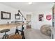 An open home office with decor and a custom workstation at 815 Regal Sw Ln, Atlanta, GA 30331