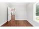 Bright office space with hardwood floors, crown molding, and large windows at 226 Crescent Moon Way, Canton, GA 30114