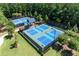 Modern pickleball courts for residents to enjoy, featuring professional lighting and shaded rest areas at 226 Crescent Moon Way, Canton, GA 30114