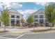Commercial buildings with awnings, outdoor seating and sidewalks, offering Vietnamese and American-style food at 155 Alcovy Ter, Alpharetta, GA 30009