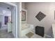 Corner bathtub with jets, tiled walls and floors at 2186 Mainsail Dr, Marietta, GA 30062
