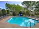 Sparkling community pool with lounge chairs, tables, and lush landscaping for relaxation and enjoyment at 2186 Mainsail Dr, Marietta, GA 30062