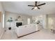 Open living room featuring a modern ceiling fan and easy access to the kitchen at 22 Haygood Se Ave, Atlanta, GA 30315
