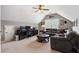 Comfortable bonus room featuring plush carpet and an oversized leather sofa at 416 Battlefield Creek Dr, Marietta, GA 30064