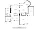 Detailed first floor plan showing layout of the kitchen, living room, dining room, and garage at 903 Shaftoe Nw St, Kennesaw, GA 30152