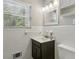 Bathroom with tile surround tub and updated vanity at 1649 Clairmont Ne Way, Brookhaven, GA 30329