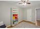 Bedroom with hardwood floors and built in bookshelf at 1649 Clairmont Ne Way, Brookhaven, GA 30329