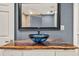 Bathroom featuring vessel sink and views of shower at 2619 Kellogg Creek Rd, Acworth, GA 30102
