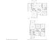 Complete floor plans of first and second floor, showing layout and room dimensions at 2315 Saddle Brook Trce, Cumming, GA 30040