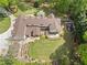 Aerial view of a large property with sprawling lawn and mature landscaping at 299 Saint Marys Nw Ln, Marietta, GA 30064