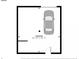 Garage floor plan offers dimensions with space for vehicle and storage, providing an overview of the home's layout at 2645 Davenport Rd, Duluth, GA 30096