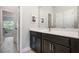 Modern bathroom featuring a stylish vanity with a view to office at 4188 Fawn Ivy Ln, Marietta, GA 30064