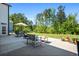 Outdoor patio with seating, a table, and a view of the expansive, lush backyard at 4188 Fawn Ivy Ln, Marietta, GA 30064