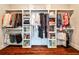 Well-organized walk-in closet featuring custom shelving and ample storage space at 144 Park Dr, Decatur, GA 30030