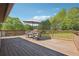 Wooden deck with table and chairs overlooking the yard at 2816 Pine Meadow Dr, Marietta, GA 30066