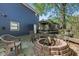 Outdoor patio with a firepit and seating area at 1195 Oglethorpe Ne Ave, Atlanta, GA 30319
