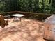 Outdoor deck with a table, seating, and stainless steel grill perfect for outdoor entertaining at 3312 Winter Wood Ct, Marietta, GA 30062