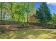 The spacious backyard features a basketball hoop, tiered landscaping, and plenty of space for activities at 3338 Hackmatack Nw Dr, Kennesaw, GA 30152