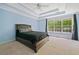 Spacious main bedroom featuring a trey ceiling, carpeted floors, and large windows at 3338 Hackmatack Nw Dr, Kennesaw, GA 30152