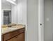 Bathroom featuring granite countertop vanity at 681 Deer Springs Way, Loganville, GA 30052