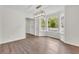 Dining room with hardwood floors, trim, bay window, and open floorplan at 3905 Mill Glen Dr, Douglasville, GA 30135
