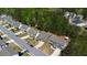 Beautiful aerial view of a neighborhood with well-maintained homes and lush greenery at 401 Daffodil Dr, Temple, GA 30179