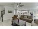 Spacious living area connected to the kitchen featuring modern finishes, breakfast bar, and ample seating at 7035 W Mountain Xing, Cumming, GA 30041
