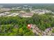 A drone shot of the home's location with easy access to highways and nearby points of interest at 2918 Arbor Creek Ln, Atlanta, GA 30340