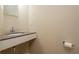 Powder room featuring modern sink with stone countertop at 2918 Arbor Creek Ln, Atlanta, GA 30340
