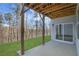 Covered patio with lush grassy area, perfect for outdoor entertaining and enjoying nature at 159 Sunshower Rdg, Canton, GA 30114