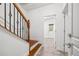 Hallway and Staircase showcasing wood stairs and wrought iron spindles at 2827 Overlook Ne Trce, Atlanta, GA 30324