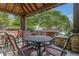 Outdoor seating area with grill, stone accents, and comfortable seating at 2827 Overlook Ne Trce, Atlanta, GA 30324